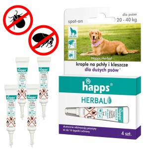 Krople na pchły kleszcze dla psów (20-40kg) happs