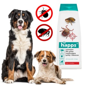 Happs Szampon zwalczajacy pchły kleszcze dla psa 250ml
