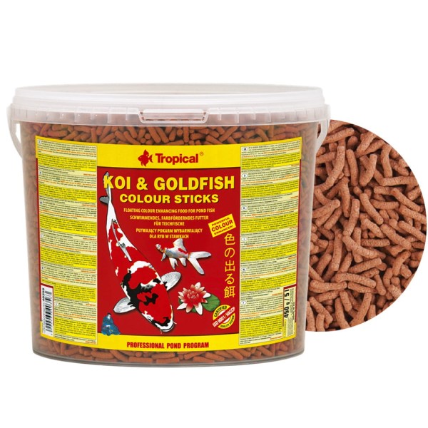 Tropical Koi Goldfish Colour Sticks 5l/430g - pokarm dla koi