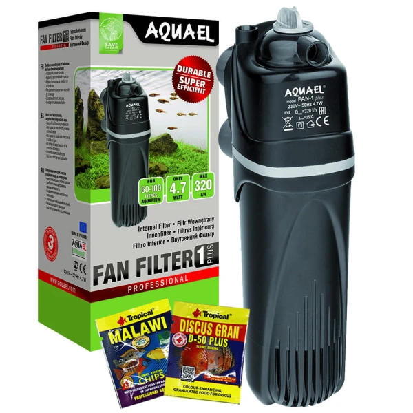 Aquael Fan 1 Plus Filtr Wewnętrzny do Akwarium 60-100l 4,7W Cichy