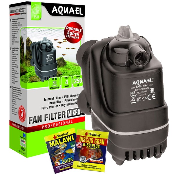 Aquael Fan Mikro Plus Filtr Wewnętrzny do Akwarium Nano do 30l 4W Cichy
