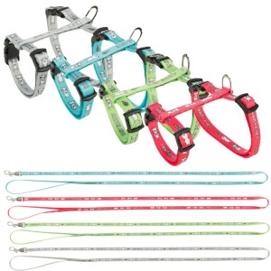 SZELKI I SMYCZ dla królika regulowane kolorowe TRIXIE