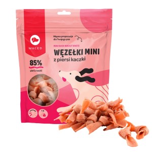 Maced węzełki kokardki z kaczki dla psa 500g