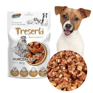 TRESERKI Z KURCZAKIEM przysmak dla psa 80g HILTON