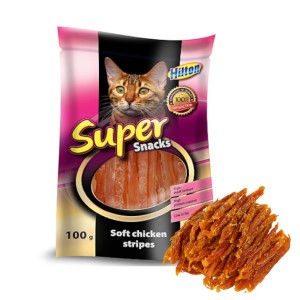 MIĘKKIE PASKI Z KURCZAKA przysmak dla kota 100g HILTON
