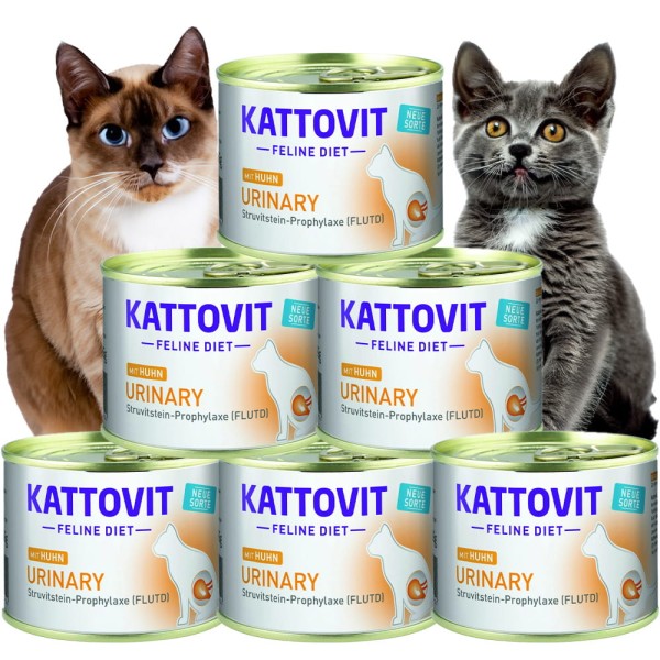 Kattovit URINARY kurczak dla kota PAKIET 6x185g