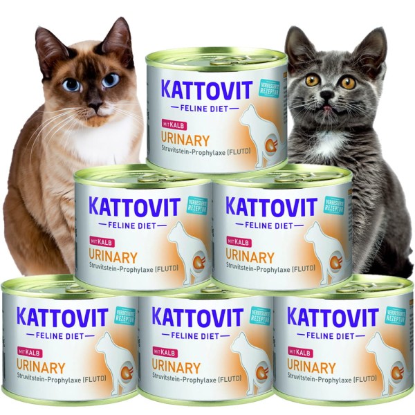 Kattovit URINARY cielęcina dla kota PAKIET 6x185g