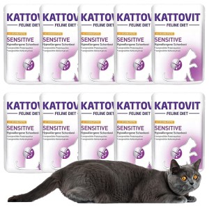 Kattovit SENSITIVE karma dla kota PAKIET 10x85g