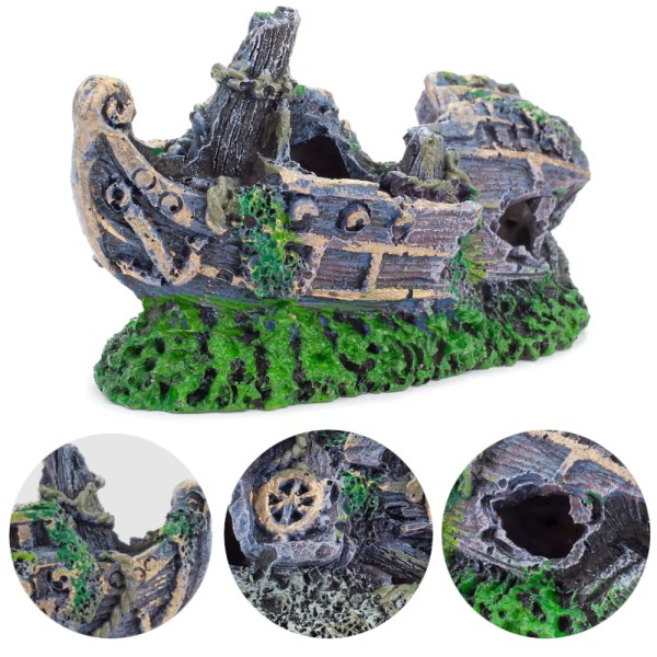 Ozdoba do akwarium Happet 409A okręt 10 cm