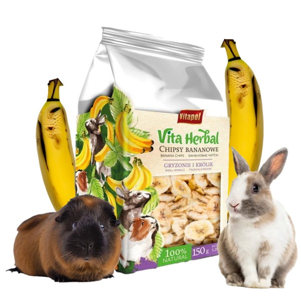 Przysmak chipsy suszone banany gryzoń królik 150g