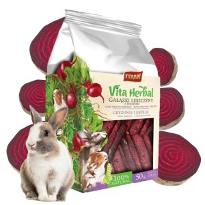 Karma gałązki leszczyny z burakiem dla królika chomika świnki