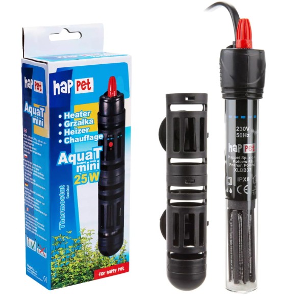 Happet grzałka AquaT mini 25W  do akwarium 10-25l