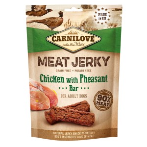 Carnilove JERKY kurczak bażant przysmak dla psa 100g
