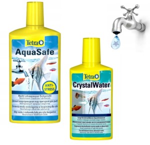 Aqua Safe 250ml + Gratis Crystal Water 100ml uzdatniacz krystaliczna woda w akwarium
