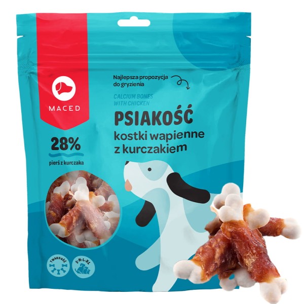 Maced przysmak kostki z wapniem i kurczakiem 500g