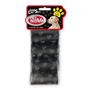 Woreczki worki na psie kupy odchody zestaw 4x20szt czarne