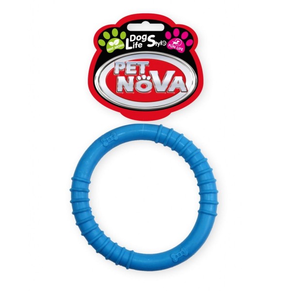 Ringo zabawka dla psa ring gumowy mały 9,5cm błękitny Pet Nova