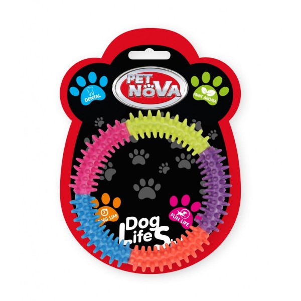 Zabawka dla psa RING ringo z kolcami dental mix 15 cm Pet Nova