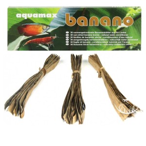 Suszone liście bananowca do akwarium 30szt uzdatniacz wody AQUAMAX