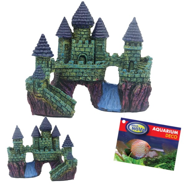 Ozdoba do akwarium ZAMEK Z WIEŻAMI 15x8x13,5cm