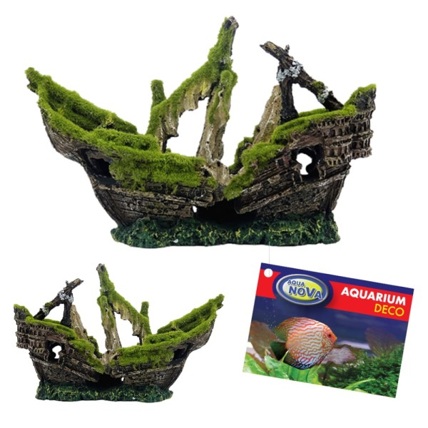 Ozdoba do akwarium WRAK STATKU 25x9x17cm