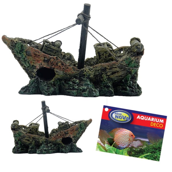 Ozdoba do akwarium WRAK STATKU 12x5,5x10cm