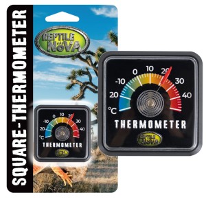 Termometr wewnętrzny do terrarium od -20°C do +50°C kwadratowy