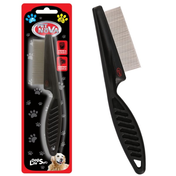 Zgrzebło plastikowe do podszerstka dla psa kota 19cm Pet Nova