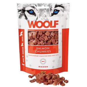 WOOLF N SALMON CHUNKIES 100g przysmak dla psa kawałki łososia