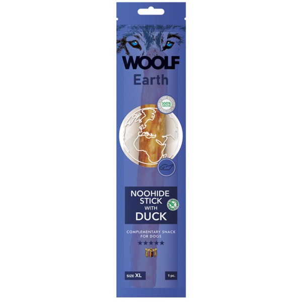 WOOLF EARTH NOOHIDE XL STICK WITH DUCK przysmak dla psa patyk z kaczką