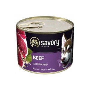 SAVORY DOG ADULT GOURMAND MONO BEEF 200g PUSZKA karma mokra dla psa