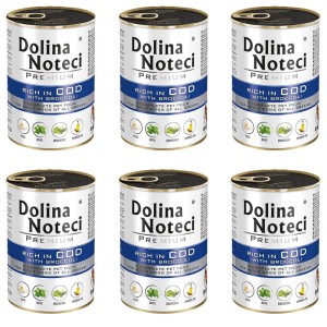 DOLINA NOTECI PREMIUM DORSZ Z BROKUŁAMI 6x400g mokra karma dla psa