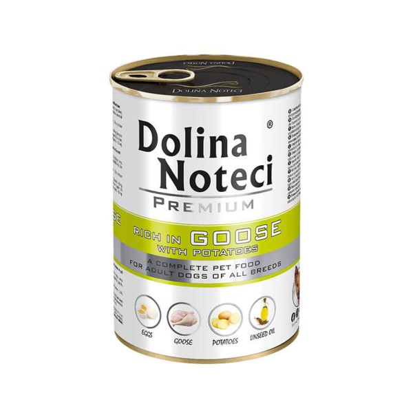 DOLINA NOTECI PREMIUM GĘŚ Z ZIEMNIAKAMI 400g mokra karma dla psa