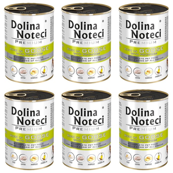 DOLINA NOTECI PREMIUM GĘŚ Z ZIEMNIAKAMI 6x400g mokra karma dla psa