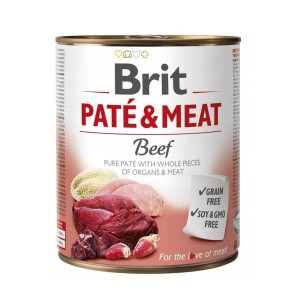 BRIT PATE & MEAT BEEF 800g karma mokra dla psa z wołowiną