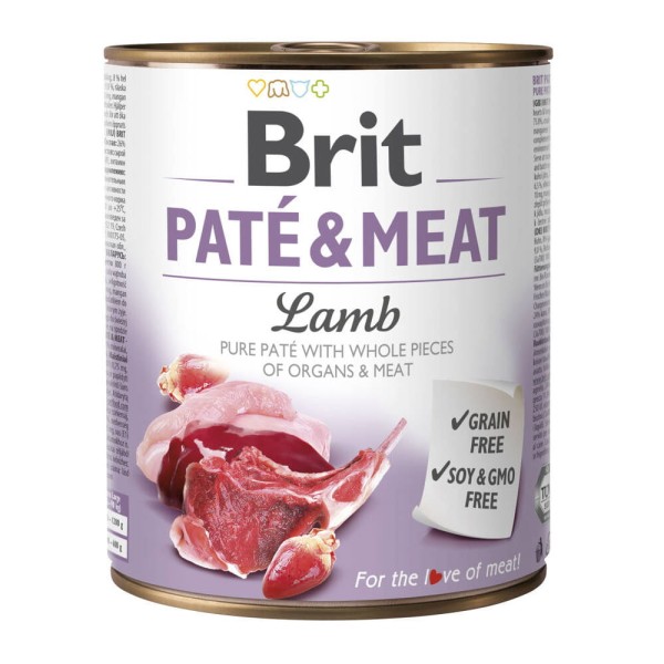BRIT PATE & MEAT LAMB 800g karma mokra dla psa z jagnięciną