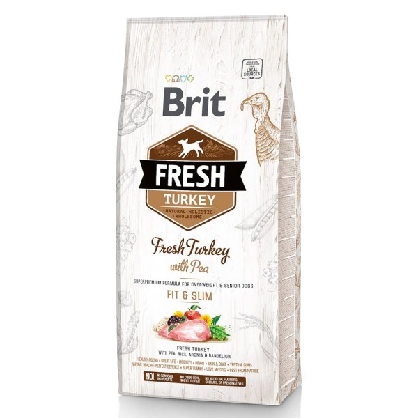 BRIT FRESH TURKEY&PEA FIT&SLIM 2,5kg karma dla psa bez pszenicy