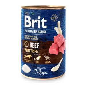 BRIT PREMIUM BY NATURE 400g BEEF&TRIPES karma mokra dla dorosłych psów