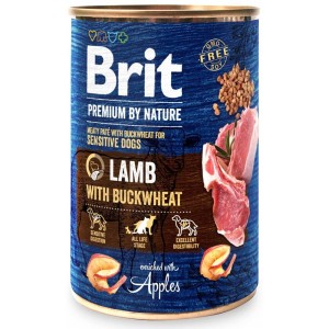 BRIT PREMIUM BY NATURE 400g LAMB&BUCKWHEAT karma mokra dla dorosłych psów