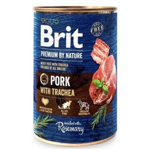 BRIT PREMIUM BY NATURE 400g PORK&TRACHEA karma mokra dla dorosłych psów
