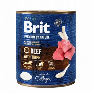 BRIT PREMIUM BY NATURE 800g BEEF&TRIPES karma mokra dla dorosłych psów