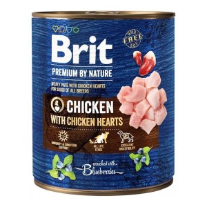 BRIT PREMIUM BY NATURE 800g CHICKEN&HEARTS karma mokra dla dorosłych psów