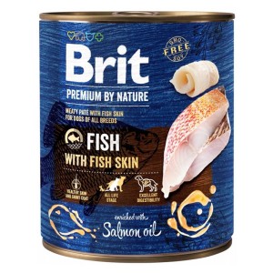 BRIT PREMIUM BY NATURE 800g FISH&FISH SKIN karma mokra dla dorosłych psów