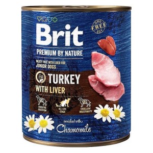 BRIT PREMIUM BY NATURE 800g TURKEY&LIVER karma mokra dla dorosłych psów