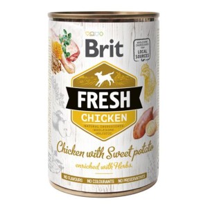 BRIT FRESH 400g CHICKEN&SWEET POTATO karma mokra dla dorosłych psów