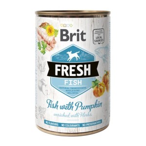 BRIT FRESH 400g FISH&PUMPKIN karma mokra dla dorosłych psów 