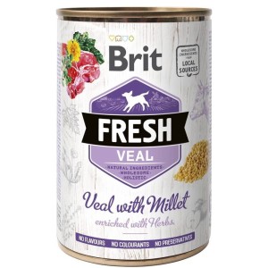 BRIT FRESH 400g VEAL&MILLET karma mokra dla dorosłych psów 