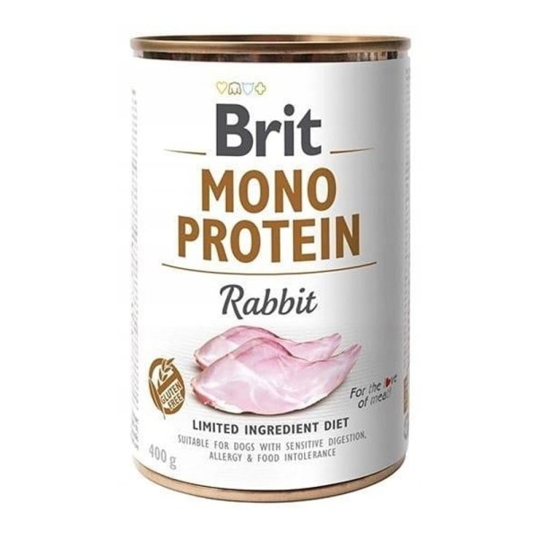 BRIT MONO PROTEIN RABBIT królik karma mokra w puszce dla psa 400G
