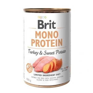 BRIT MONO PROTEIN turkey & sweet potato INDYK karma mokra dla psa 400G