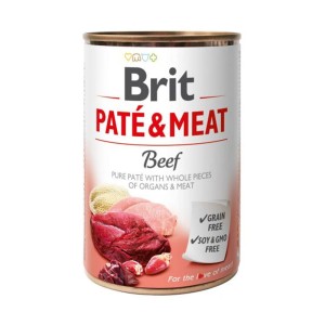 BRIT PATE & MEAT BEEF karma mokra dla psa z wołowiną 400g